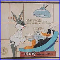 Bugs Bunny/daffy Duck Dentist Cel-chuck Jones Signed-rare Limited Edition (1987)