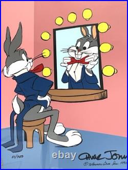 Bugs Bunny in Mirror Limited Cel Signed Chuck Jones Framed Circle Fine Art