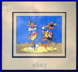 Bugs & Daffy Shuffle Chuck Jones FRAMED Limited Edition Hand-Painted Cel