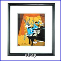 Bugs and Daffy in Concert Cel Signed Chuck Jones Looney Tunes Pianist Art