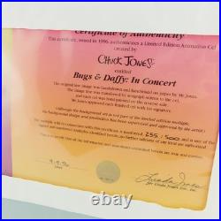 Bugs and Daffy in Concert Cel Signed Chuck Jones Looney Tunes Pianist Art