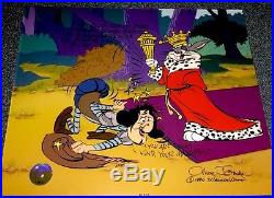 Bugs bunny cel sir lion of beef signed by chuck jones rare artist proof cell