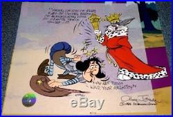 Bugs bunny cel sir lion of beef signed by chuck jones rare artist proof cell