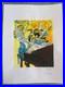 CHUCK JONES (15.7x 11.8) painting on old paper signed stamped