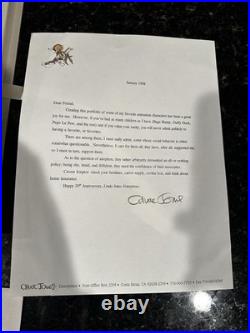 CHUCK JONES 20 Signed Character Portfolio Warner Bros Giclee Lt Ed of 120 Letter