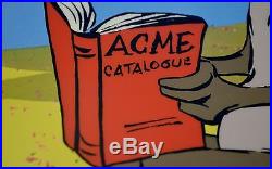 CHUCK JONES ACME CATALOGUE ANIMATION CEL SIGNED #31/500 WithCOA PROF FRAMED