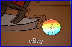 CHUCK JONES ANIMATION CEL SANTA ON TRIAL BUGS BUNNY SIGNED #83/500 WithCOA