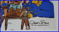 CHUCK JONES BEAR FOR PUNISHMENT HAND PAINTED ANIMATION CEL SIGNED #371/500 WithCOA