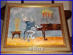 CHUCK JONES BUGS BUNNY PLAYING AT PIANO FRAMED CANVAS 18x24 SIGNED GICLEE LE 400