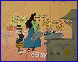 CHUCK JONES CEL BUGS AND WITCH HAZEL TRUANT OFFICER CEL SIGNED/#489/750 WithCOA