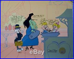 CHUCK JONES CEL BUGS AND WITCH HAZEL TRUANT OFFICER CEL SIGNED/#658/750 WithCOA