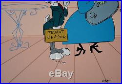 CHUCK JONES CEL BUGS AND WITCH HAZEL TRUANT OFFICER CEL SIGNED/#659/750 WithCOA