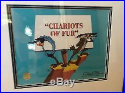 CHUCK JONES CHARIOTS OF FUR ANIMATION CEL limited edition signed authenticity