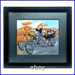CHUCK JONES Cel Limited Edition Signed Easy Rider Art Bugs Bunny Cell Biker
