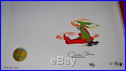 CHUCK JONES DAFFY DUCK AND TAZ ORIGINAL PRODUCTION CEL SIGNED & WithJONES ENT SEAL