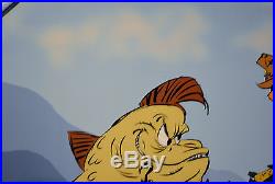 CHUCK JONES FISH TALE SIGNED ANIMATION CEL #55/500 WithCOA DAFFY DUCK
