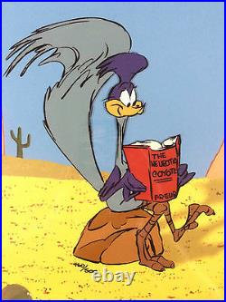 CHUCK JONES Hand Signed Animation Cel NEUROTIC COYOTE ROADRUNNER WILE E COA fr