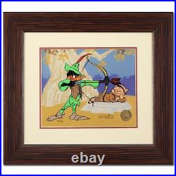 CHUCK JONES Hand Signed Animation Cel ROBIN HOOD Daffy Duck Porky Pig COA Bugs