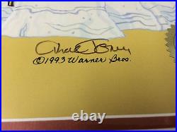 CHUCK JONES Hand Signed Animation Cel ROBIN HOOD Daffy Duck Porky Pig COA Bugs