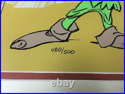 CHUCK JONES Hand Signed Animation Cel ROBIN HOOD Daffy Duck Porky Pig COA Bugs