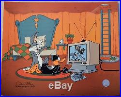 CHUCK JONES JUST FUR LAUGHS ANIMATION CEL SIGNED #235/500 WithCOA BUGS BUNNY