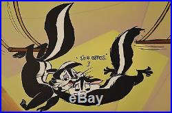 CHUCK JONES KITTY CATCH ANIMATION CEL SIGNED #229/500 WithCOA PEPE LE PEW