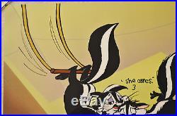 CHUCK JONES KITTY CATCH ANIMATION CEL SIGNED #245/500 WithCOA PEPE LE PEW