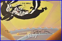 CHUCK JONES KITTY CATCH ANIMATION CEL SIGNED #269/500 WithCOA PEPE LE PEW