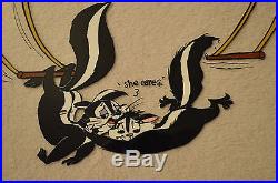 CHUCK JONES KITTY CATCH ANIMATION CEL SIGNED #270/500 WithCOA PEPE LE PEW