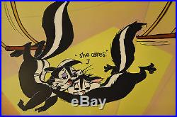 CHUCK JONES KITTY CATCH ANIMATION CEL SIGNED #271/500 WithCOA PEPE LE PEW