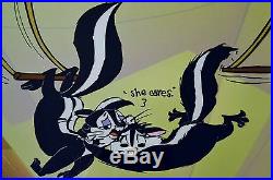 CHUCK JONES KITTY CATCH ANIMATION CEL SIGNED #272/500 WithCOA PEPE LE PEW