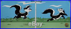 CHUCK JONES LE PURSUIT PEPE LEPEW ANIMATION CELL SIGNED #105/750 WithCOA