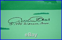 CHUCK JONES LE PURSUIT PEPE LEPEW ANIMATION CELL SIGNED #131/750 WithCOA