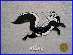 CHUCK JONES LE PURSUIT PEPE LEPEW ANIMATION CELL SIGNED #131/750 WithCOA