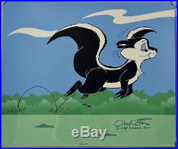 CHUCK JONES LE PURSUIT PEPE LEPEW ANIMATION CELL SIGNED #519/750 WithCOA