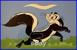 CHUCK JONES LE PURSUIT PEPE LEPEW ANIMATION CELL SIGNED #519/750 WithCOA