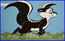 CHUCK JONES LE PURSUIT PEPE LEPEW ANIMATION CELL SIGNED #581/750 WithCOA