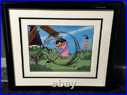 CHUCK JONES LIMITED EDITION CEL PAR NONE GOLF SWING DAFFY GOLFER Signed