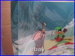 CHUCK JONES LtdEd 443/500 Hand Painted Signed'1.25 Quarter Staff' Animation Cel