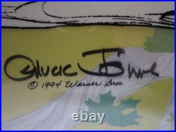 CHUCK JONES LtdEd 443/500 Hand Painted Signed'1.25 Quarter Staff' Animation Cel