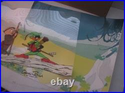CHUCK JONES LtdEd 443/500 Hand Painted Signed'1.25 Quarter Staff' Animation Cel