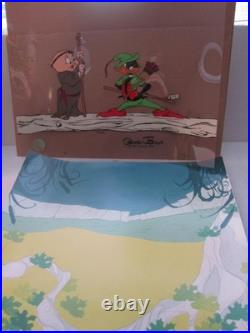 CHUCK JONES LtdEd 443/500 Hand Painted Signed'1.25 Quarter Staff' Animation Cel