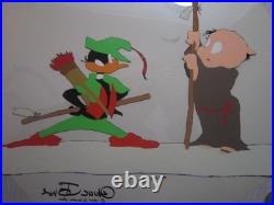 CHUCK JONES LtdEd 443/500 Hand Painted Signed'1.25 Quarter Staff' Animation Cel