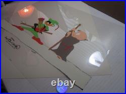 CHUCK JONES LtdEd 443/500 Hand Painted Signed'1.25 Quarter Staff' Animation Cel