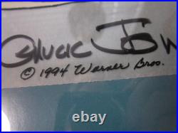 CHUCK JONES LtdEd 443/500 Hand Painted Signed'1.25 Quarter Staff' Animation Cel