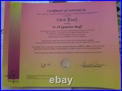 CHUCK JONES LtdEd 443/500 Hand Painted Signed'1.25 Quarter Staff' Animation Cel
