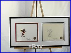 CHUCK JONES MARVIN THE MARTIAN Signed LE Cel and Animation Drawing