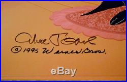 CHUCK JONES PEPE LEPEW 50TH BIRTHDAY ANIMATION CEL SIGNED #361/400 WithCOA
