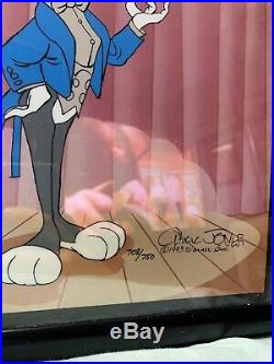 CHUCK JONES PEWLITZER SIGNED ANIMATION CEL #708/750 WithCOA BUGS BUNNY Framed
