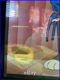 CHUCK JONES PEWLITZER SIGNED ANIMATION CEL #708/750 WithCOA BUGS BUNNY Framed